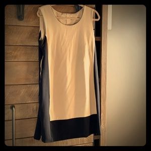 Calvin Klein Khaki and Black cotton knit dress
